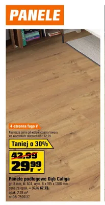 Panele podłogowe Dąb Caliga promocja w OBI