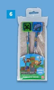 Zestaw ołówków z nakładkami Minecraft 2-pak promocja w Lidl