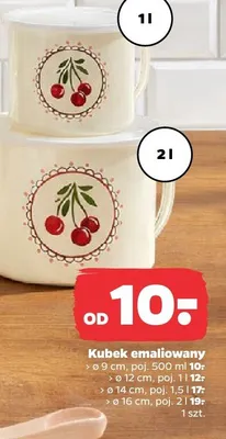 Kubek emaliowany Florina ø12cm promocja w Netto