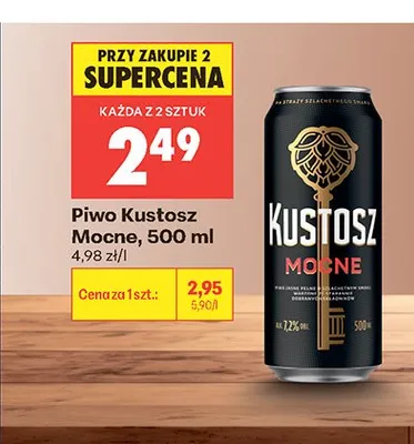 Piwo Kustosz Mocne promocja w Biedronka