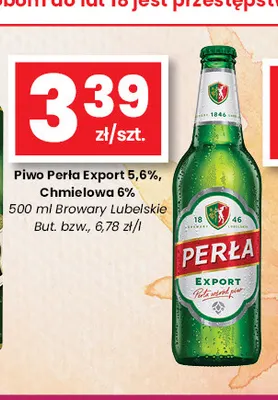 Piwo Perła Chmielowa 6% promocja w emma MARKET