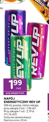 Napój energetyczny Rev Up Cranberry Taste promocja w Stokrotka