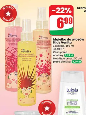 Mgiełka do włosów promocja w Dino