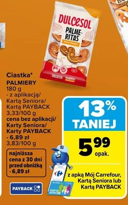 Ciastka Palmieritas promocja w Carrefour