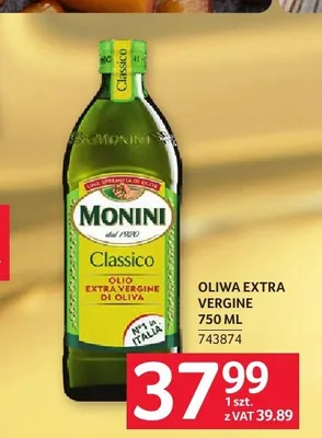 Oliwa Extra Vergine Monini Classico promocja w Selgros
