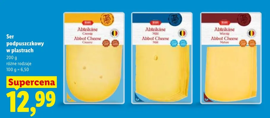 Ser podpuszczkowy w plastrach promocja w Lidl
