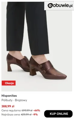 Półbuty brązowy Hispanitas promocja w eobuwie.pl