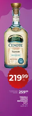 Tequila Cenote Reposado promocja w Duży Ben