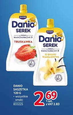 Serek w saszetce Danio truskawkowy promocja w Selgros