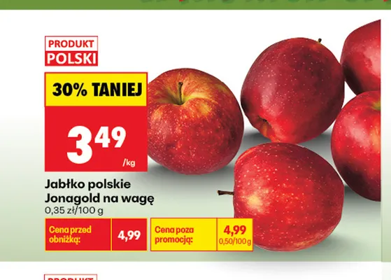Jabłko polskie Jonagold na wagę promocja w Biedronka