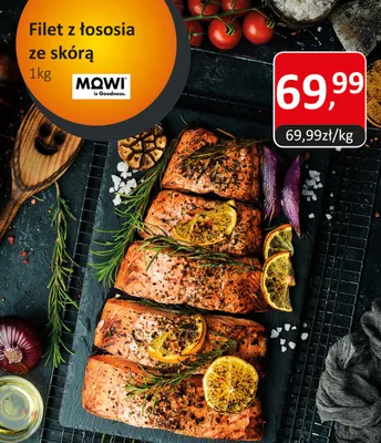 Filet z łososia ze skórą promocja w Market Point