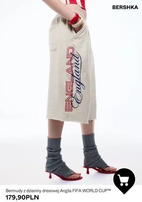 Bermudy z dzianiny dresowej Anglia FIFA WORLD CUP™ Bershka promocja w Bershka