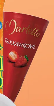 Lody rożek Marletto Truskawkowe promocja w Biedronka