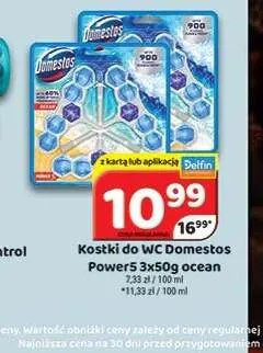 Kostki do WC Domestos Power5 Ocean 3-pak promocja w Delfin