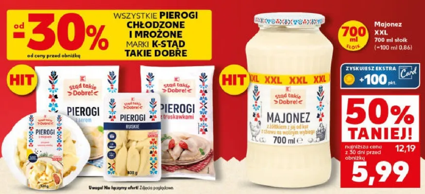 Pierogi z serem, z truskawkami, z jagodami promocja w Kaufland