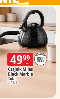Czajnik Miles Black Marble Tadar 2,7 l promocja w Leclerc