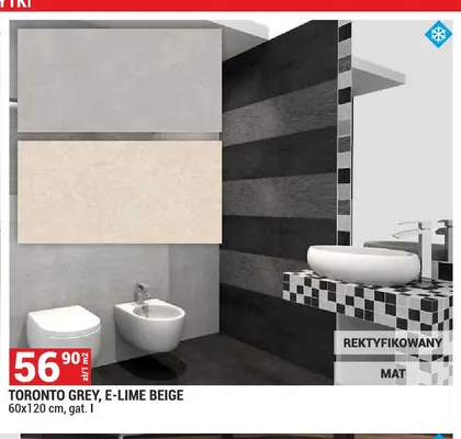 Płytka Toronto Grey 60x120 cm gat. I promocja w Merkury Market