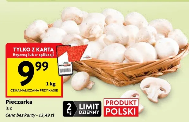 Pieczarka luz promocja w Intermarche