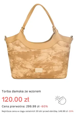 Torba damska ze wzorem promocja w Monnari