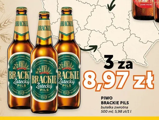 Piwo Brackie Zatecky Pils 3-pak 500 ml promocja w Groszek