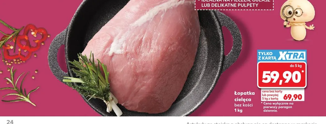 Łopatka cielęca bez kości promocja w Kaufland