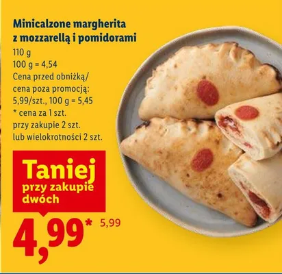 Minicalzone margherita z mozzarellą i pomidorami promocja w Lidl