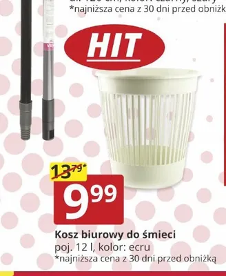 Kosz biurowy do śmieci 12 l promocja w Prymus AGD
