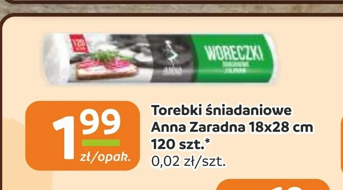 Torebki śniadaniowe Anna Zaradna 18x28 cm promocja w Gama