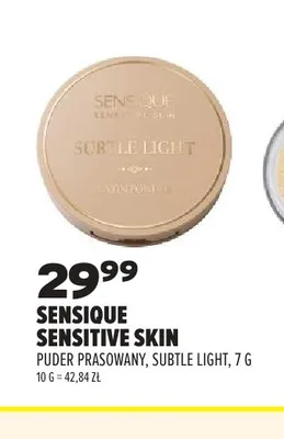 Puder prasowany Sensique Sensitive Skin Subtle Light promocja w Drogerie Natura