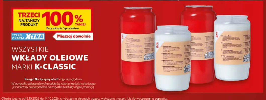 Wkłady olejowe K-Classic promocja w Kaufland