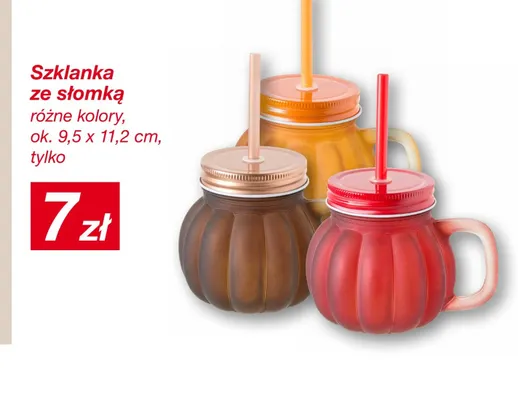 Szklanka ze słomką promocja w KiK