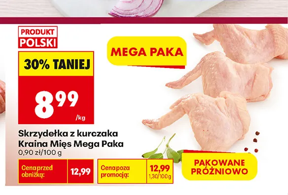 Skrzydełka z kurczaka Kraina Mięs Mega Paka promocja w Biedronka