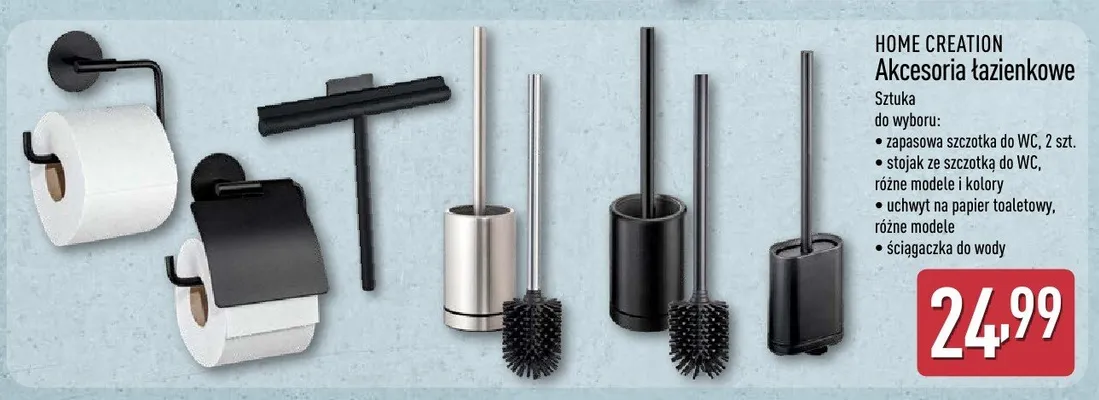 Akcesoria łazienkowe  promocja w Aldi