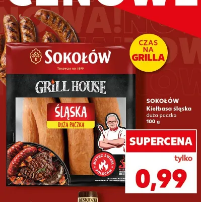 Kiełbasa śląska Sokołów Grill House promocja w Kaufland