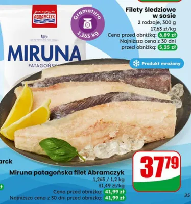 Miruna patagońska filet Abramczyk promocja w Dino