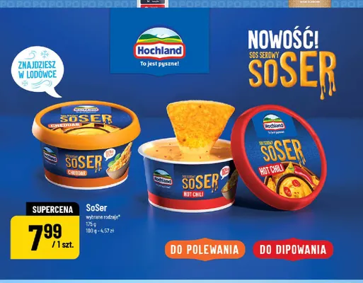 Sos serowy SoSer Cheddar Hochland promocja w POLOmarket