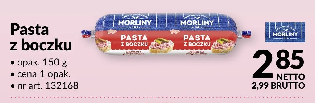Pasta z boczku Morliny promocja w Makro