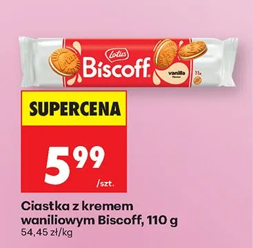 Ciastka z kremem waniliowym Lotus Biscoff promocja w Biedronka