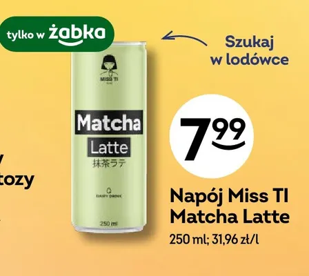 Napój Miss TI Matcha Latte promocja w Żabka