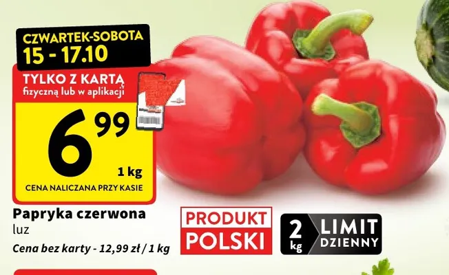 Papryka czerwona promocja w Intermarche