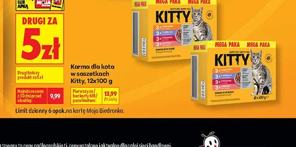 Karma dla kota w saszetkach Kitty promocja w Biedronka