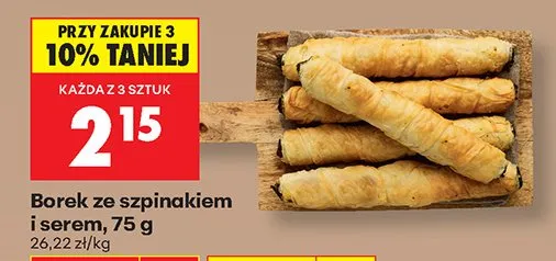 Borek ze szpinakiem i serem promocja w Biedronka