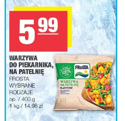 Warzywa do piekarnika na patelnię Frosta promocja w SPAR