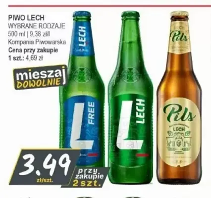 Piwo Lech Pils promocja w Słoneczko