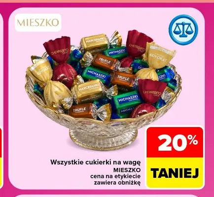Cukierki na wagę Marcepanki Mieszko promocja w Carrefour