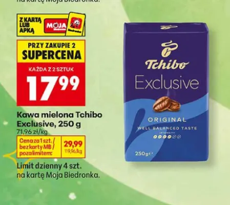 Kawa mielona Tchibo Exclusive promocja w Biedronka