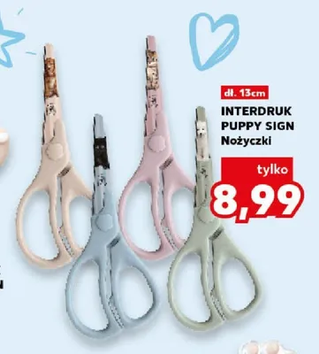 Nożyczki Interdruk Puppy Sign dł. 13 cm promocja w Kaufland