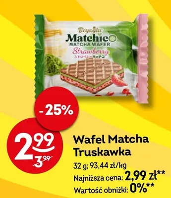 Wafel Matcha Truskawka Beyoglu promocja w Żabka