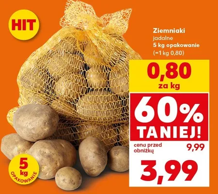 Ziemniaki jadalne opakowanie 5kg promocja w Kaufland