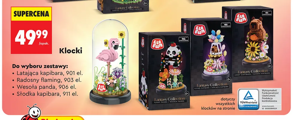 Klocki Latająca kapibara 901 el. EleFun promocja w Biedronka